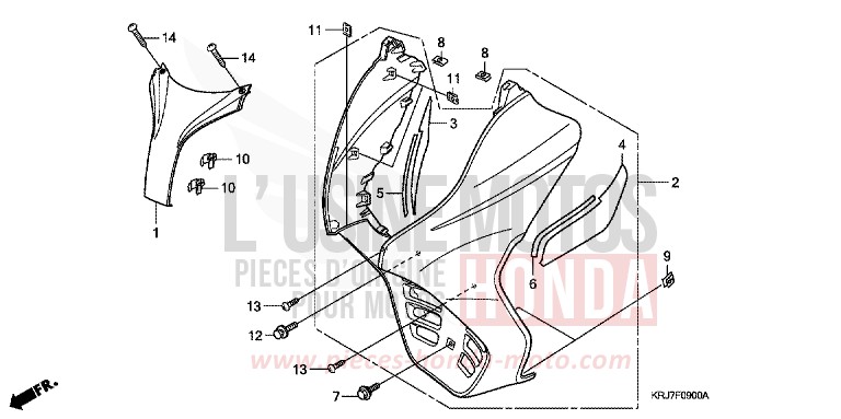 GAINE DE PROTECTION AVANT von S-wing ABS PEARL HARVEST GREEN (GY136) von 2011